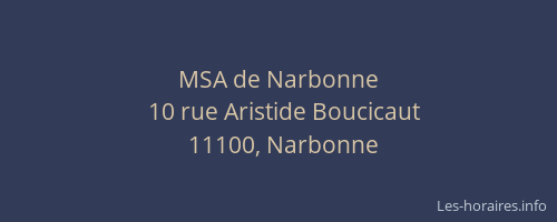 MSA de Narbonne