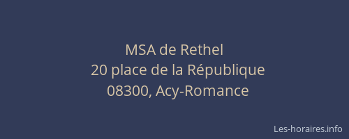 MSA de Rethel