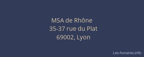 MSA de Rhône