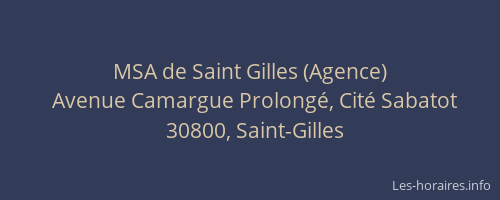 MSA de Saint Gilles (Agence)