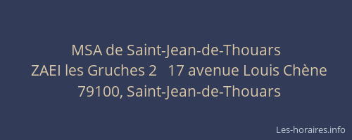 MSA de Saint-Jean-de-Thouars