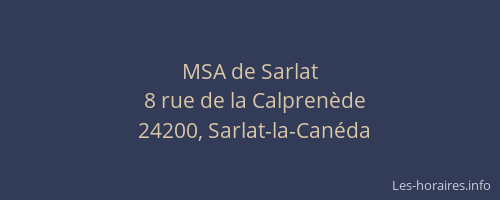 MSA de Sarlat