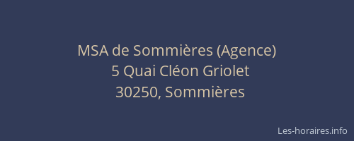 MSA de Sommi&egrave;res (Agence)
