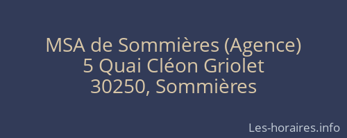 MSA de Sommières (Agence)