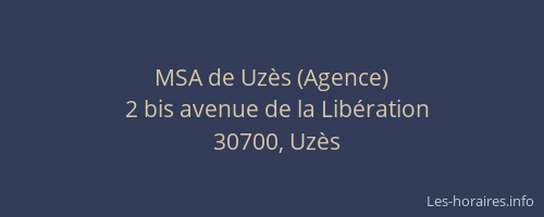 MSA de Uzès (Agence)