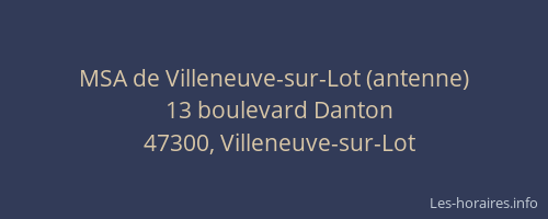 MSA de Villeneuve-sur-Lot (antenne)