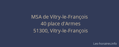 MSA de Vitry-le-François