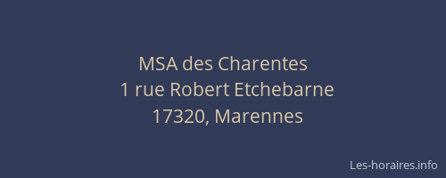 MSA des Charentes