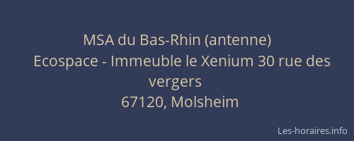 MSA du Bas-Rhin (antenne)