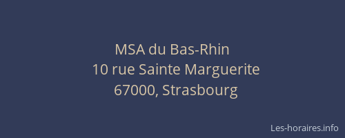 MSA du Bas-Rhin