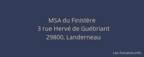 MSA du Finistère