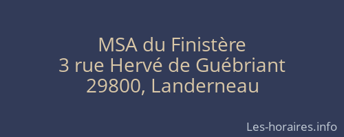 MSA du Finistère