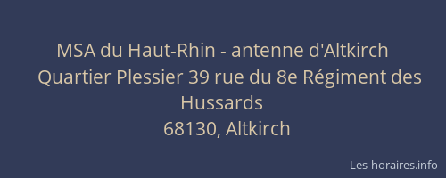 MSA du Haut-Rhin - antenne d'Altkirch