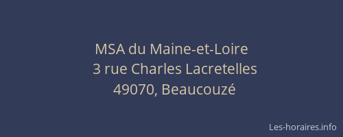 MSA du Maine-et-Loire