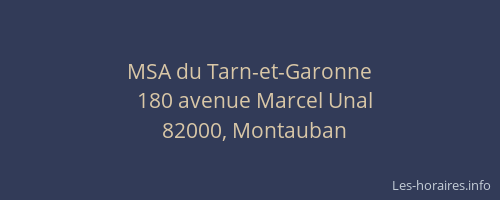 MSA du Tarn-et-Garonne