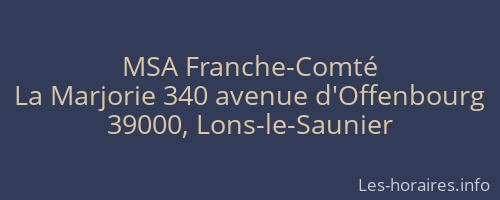 MSA Franche-Comté