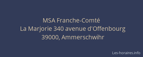 MSA Franche-Comté