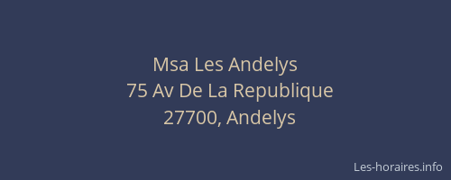 Msa Les Andelys