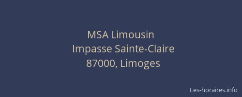 MSA Limousin