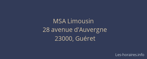 MSA Limousin
