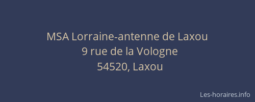 MSA Lorraine-antenne de Laxou
