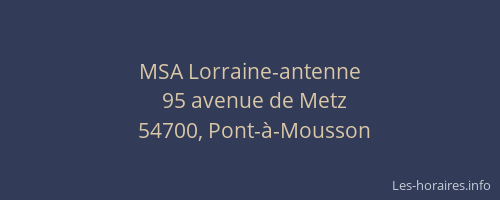 MSA Lorraine-antenne
