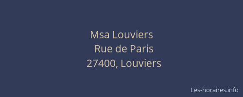 Msa Louviers