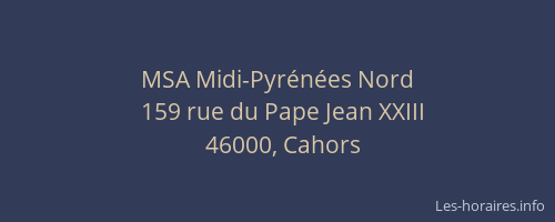 MSA Midi-Pyr&eacute;n&eacute;es Nord