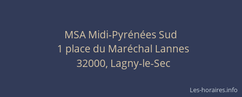 MSA Midi-Pyrénées Sud