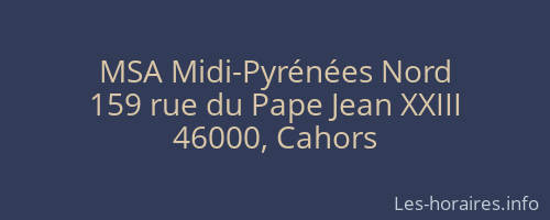 MSA Midi-Pyrénées Nord