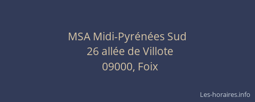 MSA Midi-Pyrénées Sud