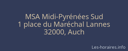 MSA Midi-Pyrénées Sud