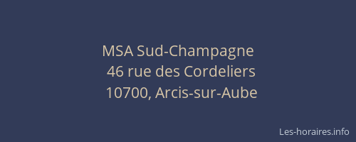 MSA Sud-Champagne
