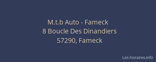 M.t.b Auto - Fameck