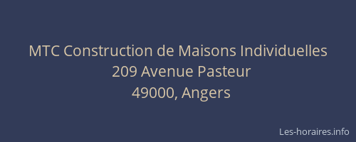 MTC Construction de Maisons Individuelles