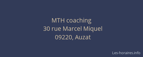 MTH coaching