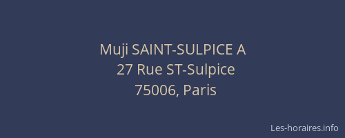 Muji SAINT-SULPICE A