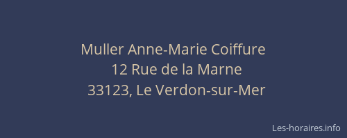 Muller Anne-Marie Coiffure