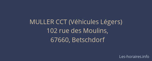 MULLER CCT (Véhicules Légers)