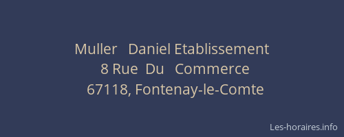 Muller   Daniel Etablissement
