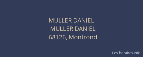 MULLER DANIEL
