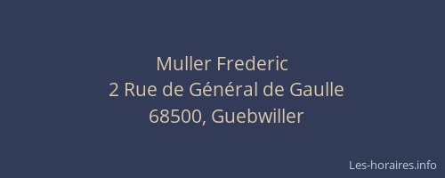 Muller Frederic