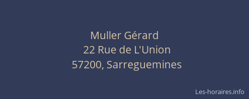 Muller G&eacute;rard