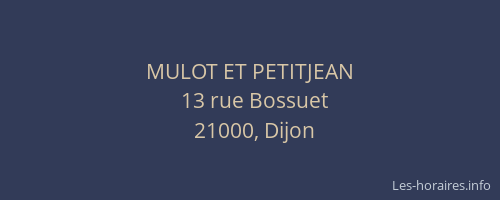 MULOT ET PETITJEAN