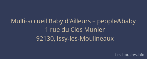 Multi-accueil Baby d'Ailleurs – people&baby