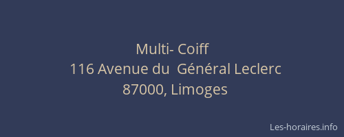 Multi- Coiff