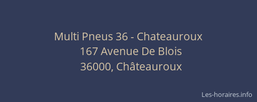 Multi Pneus 36 - Chateauroux