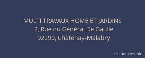 MULTI TRAVAUX HOME ET JARDINS