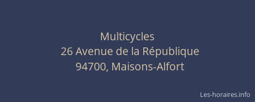 Multicycles
