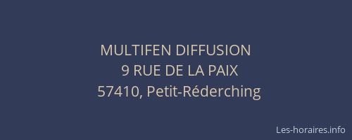 MULTIFEN DIFFUSION